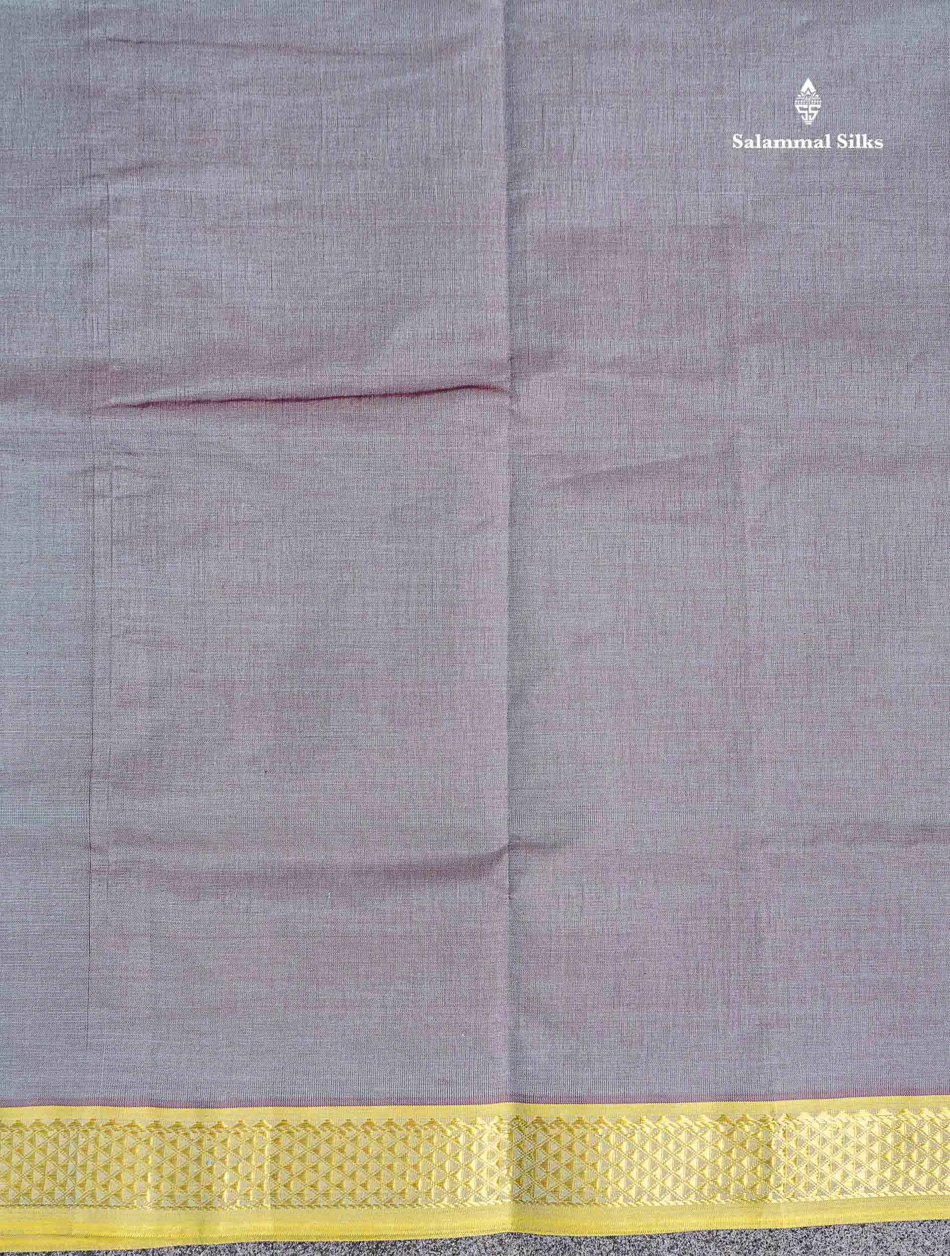 Small Border Of Dual Tone Grey Semi Silk Cotton Saree 