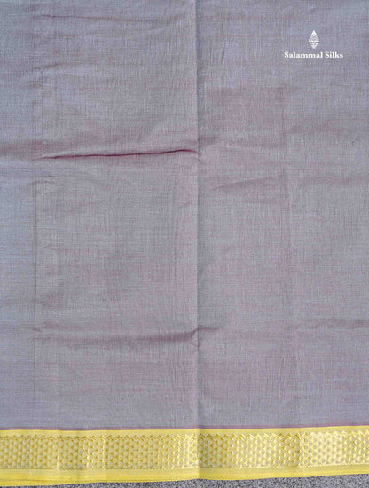 Small Border Of Dual Tone Grey Semi Silk Cotton Saree 