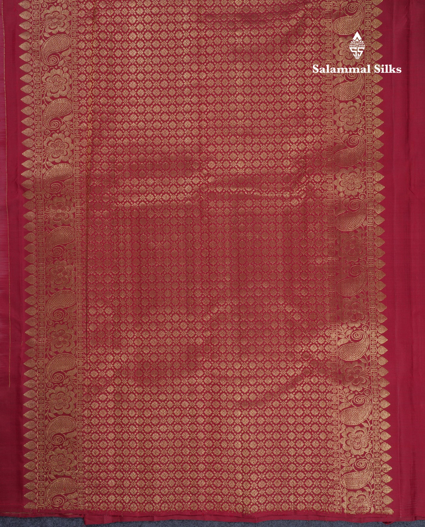 Beautiful Onion Pink Pure Kanjivaram Silk Saree With Contrast Maroon Traditional Temple Border