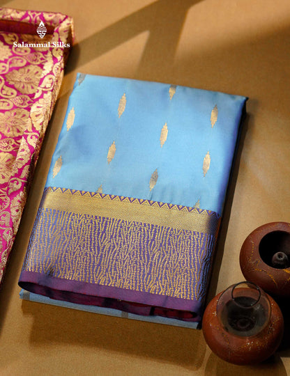 Beautiful Olive Green Malli Moggu Butta Semi Silk Saree With Contrast Dark Brown Fancy Border