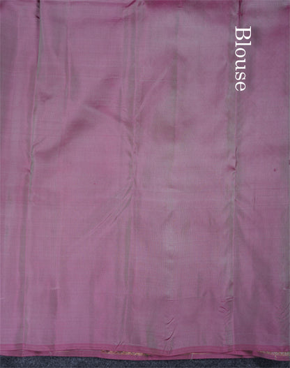 Light Elaichi Green Puremix Silk Saree With Contrast Dual Tone Purple Border