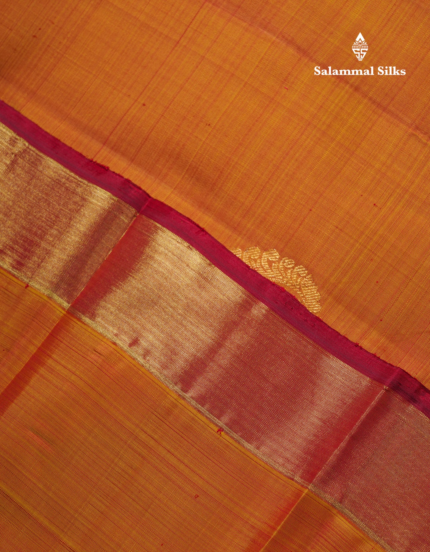 Beautiful Dual Tone Mustard Yellow Pure Kanjivaram Silk Saree With Contrast Maroon Traditional Evening Morning Border