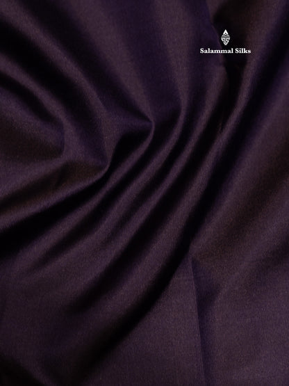 Navy Blue Colour Plain Pure Kanjivaram Silk Saree with Pallakku Border