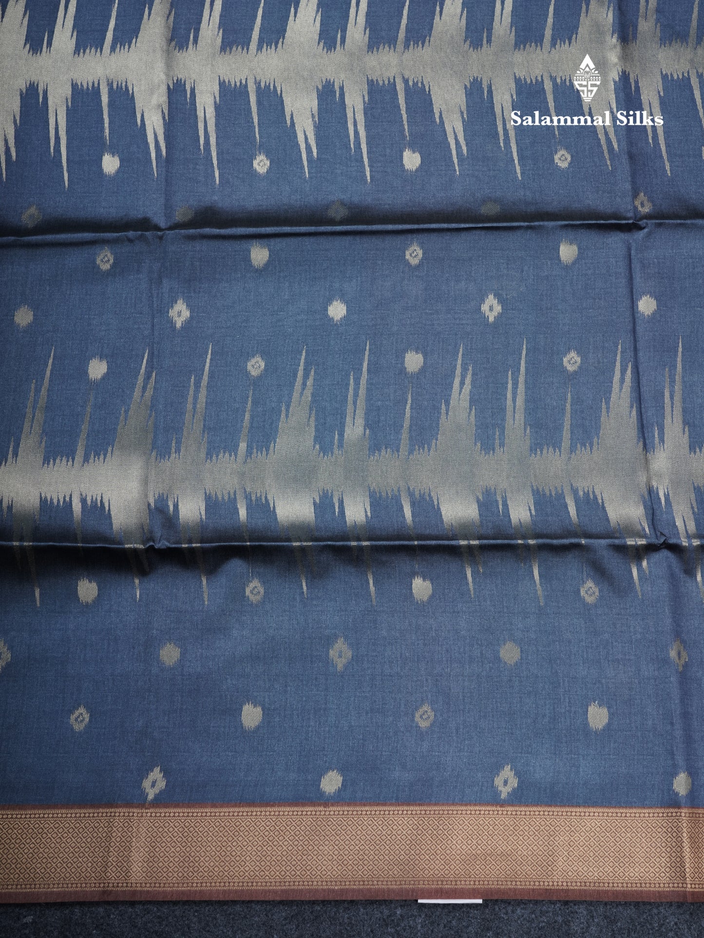 Light Chocolate Semi Tussar Silk Saree With Contrast Lavender Border