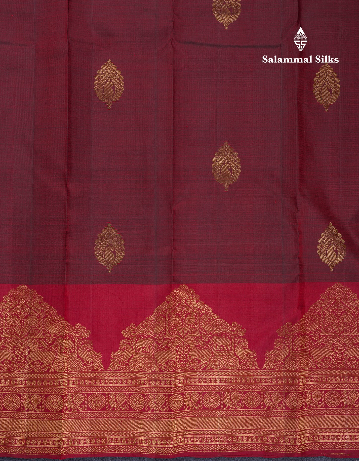 Beautiful Dual Tone Mustard Yellow Pure Kanjivaram Silk Saree With Contrast Maroon Traditional Evening Morning Border