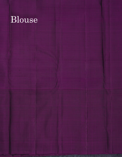 Beautiful Olive Mustard Yellow Fancy Pure Kanjivaram Silk Saree With Contrast Dark Purple One Side Border