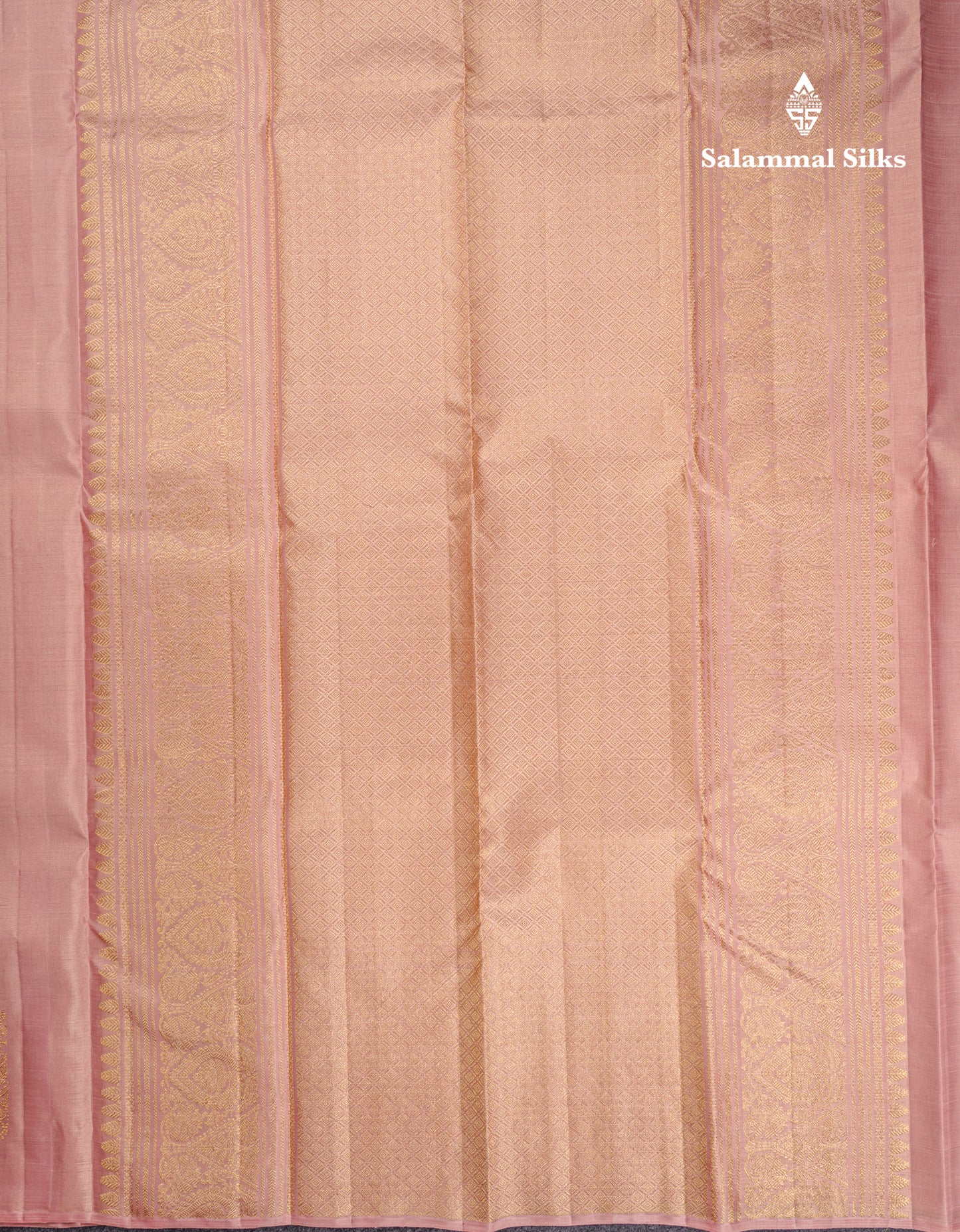 Beautiful Light Peach Fancy Pure Kanjivaram Silk Saree With Blouse