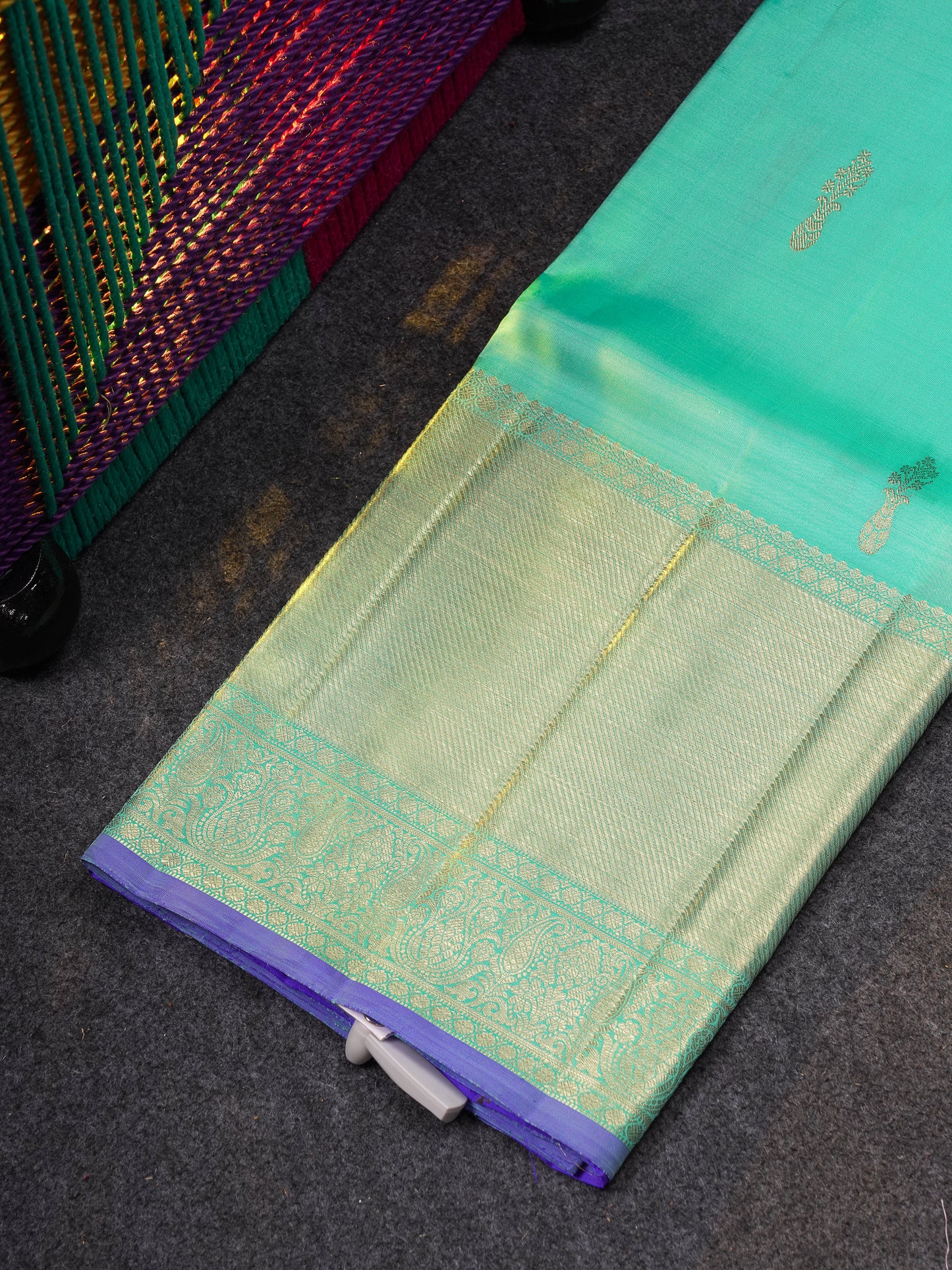 Beautiful Pure Silk Pattu Pavadai (Mehandi Green) With Contrast Light Pink Blouse 45"