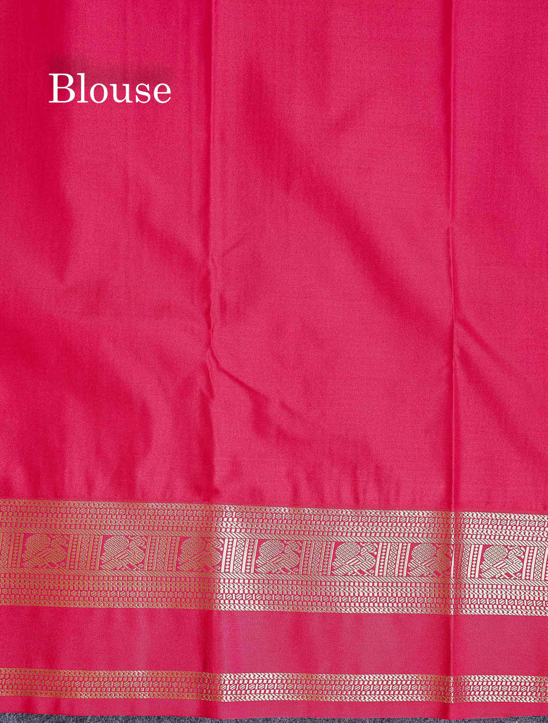 Contrast Red Blouse Of Mustard Yellow Semi Silk Saree