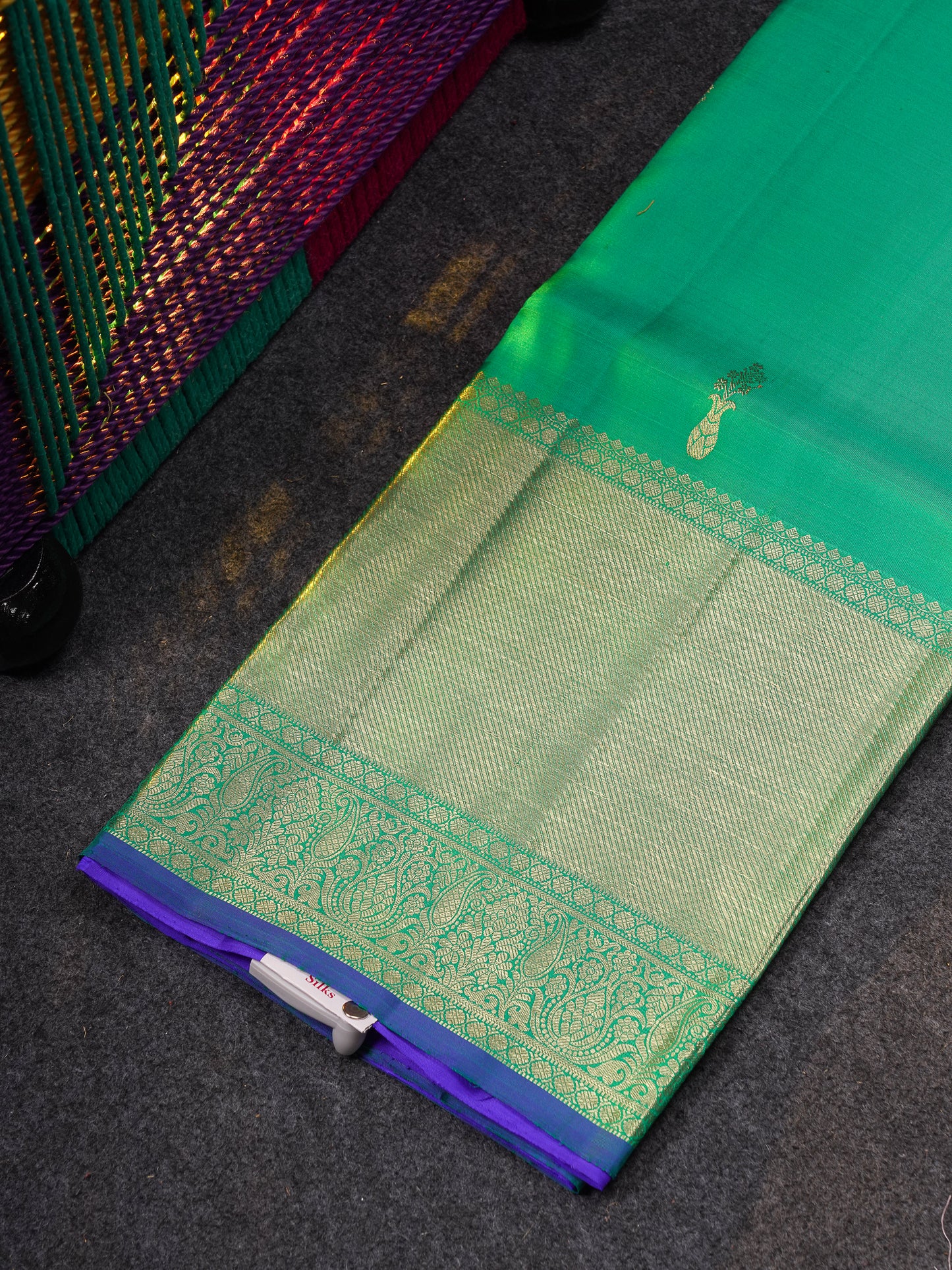 Beautiful Pure Silk Pattu Pavadai (Mehandi Green) With Contrast Light Pink Blouse 45"