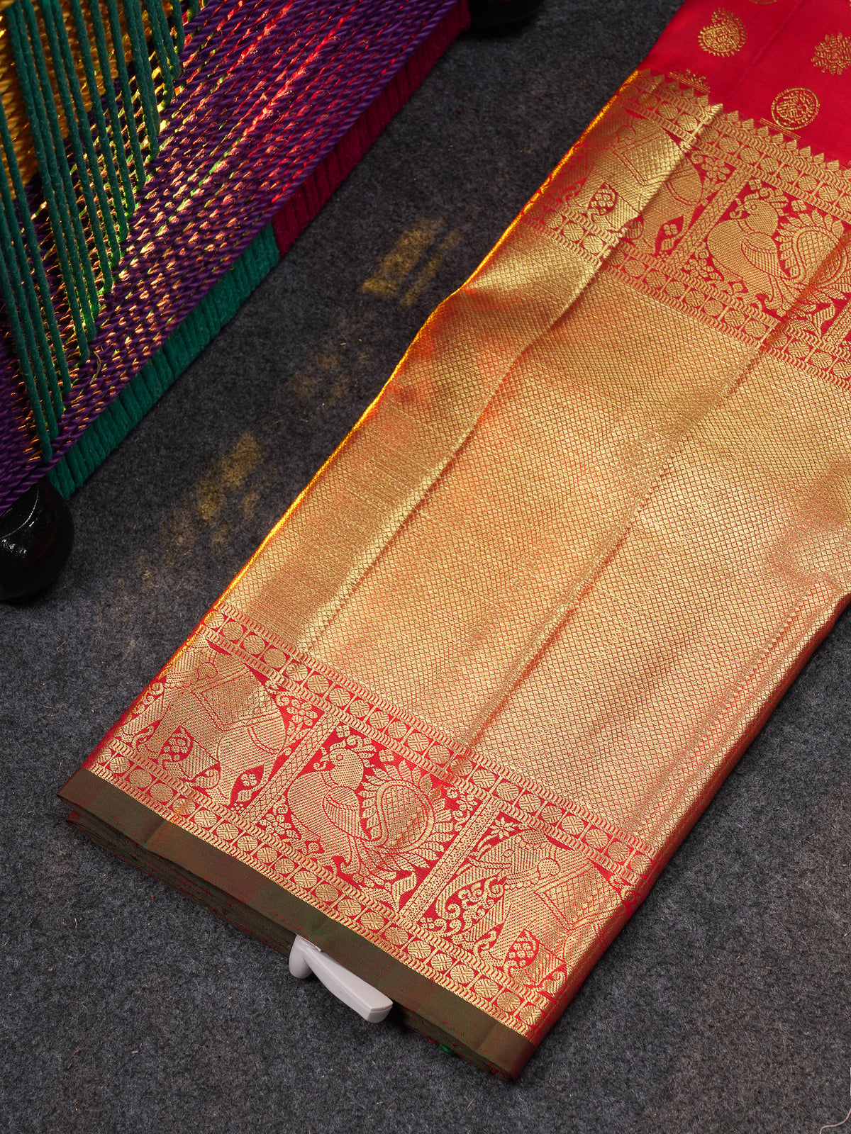 Beautiful Pure Silk Pattu Pavadai (Maroon) With Traditional Long Border 45"