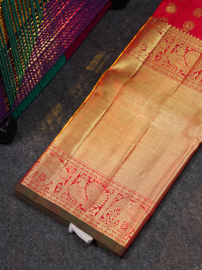 Beautiful Pure Silk Pattu Pavadai (Maroon) With Traditional Long Border 45"