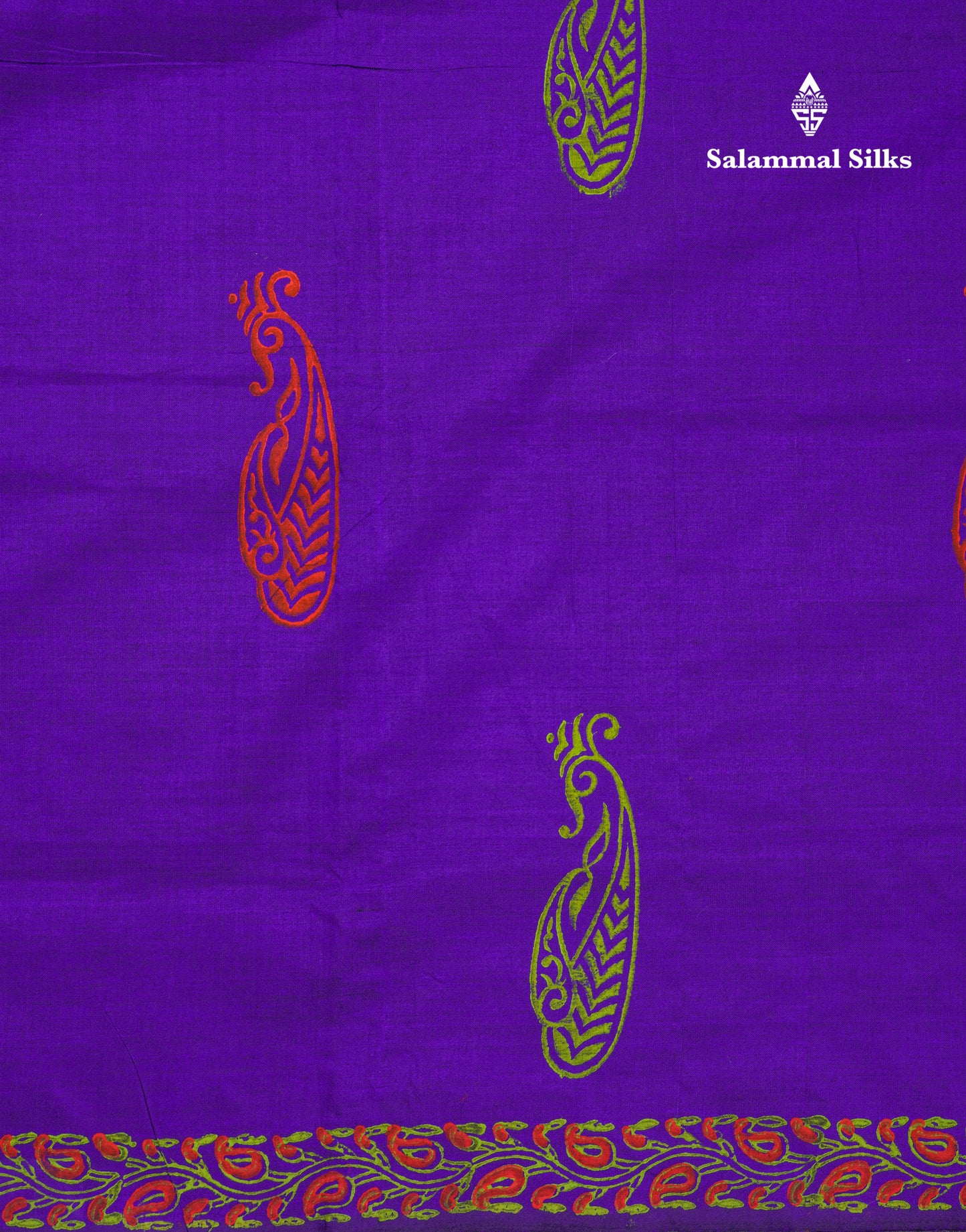 Beautiful Purple South Cotton Printed Saree With Contrast Cream White Blouse