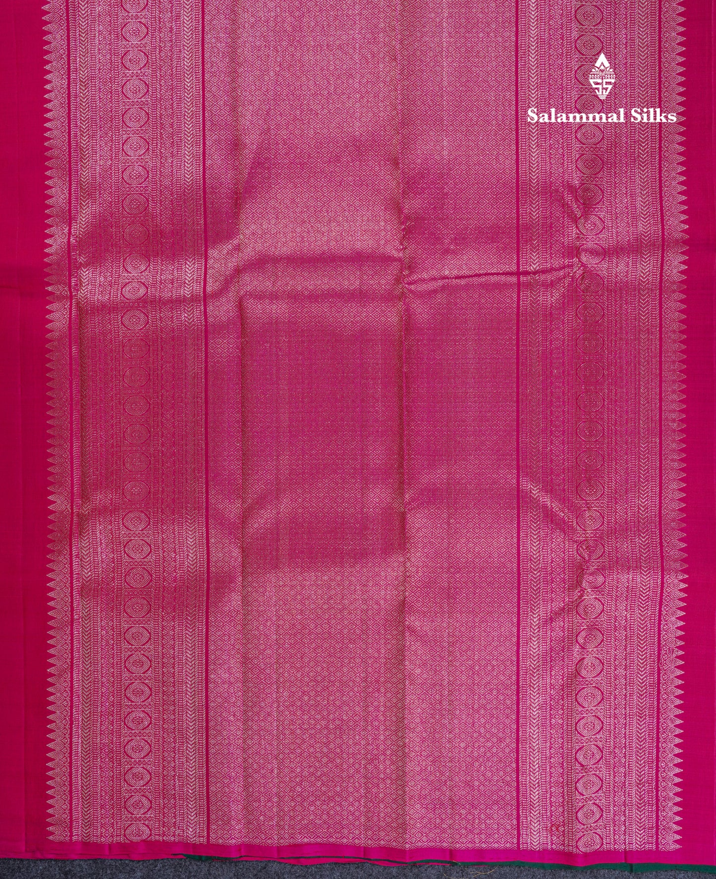 Beautiful Dual Tone Pink Fancy Pure Kanjivaram Silk Saree With Contrast Bottle Green Blouse