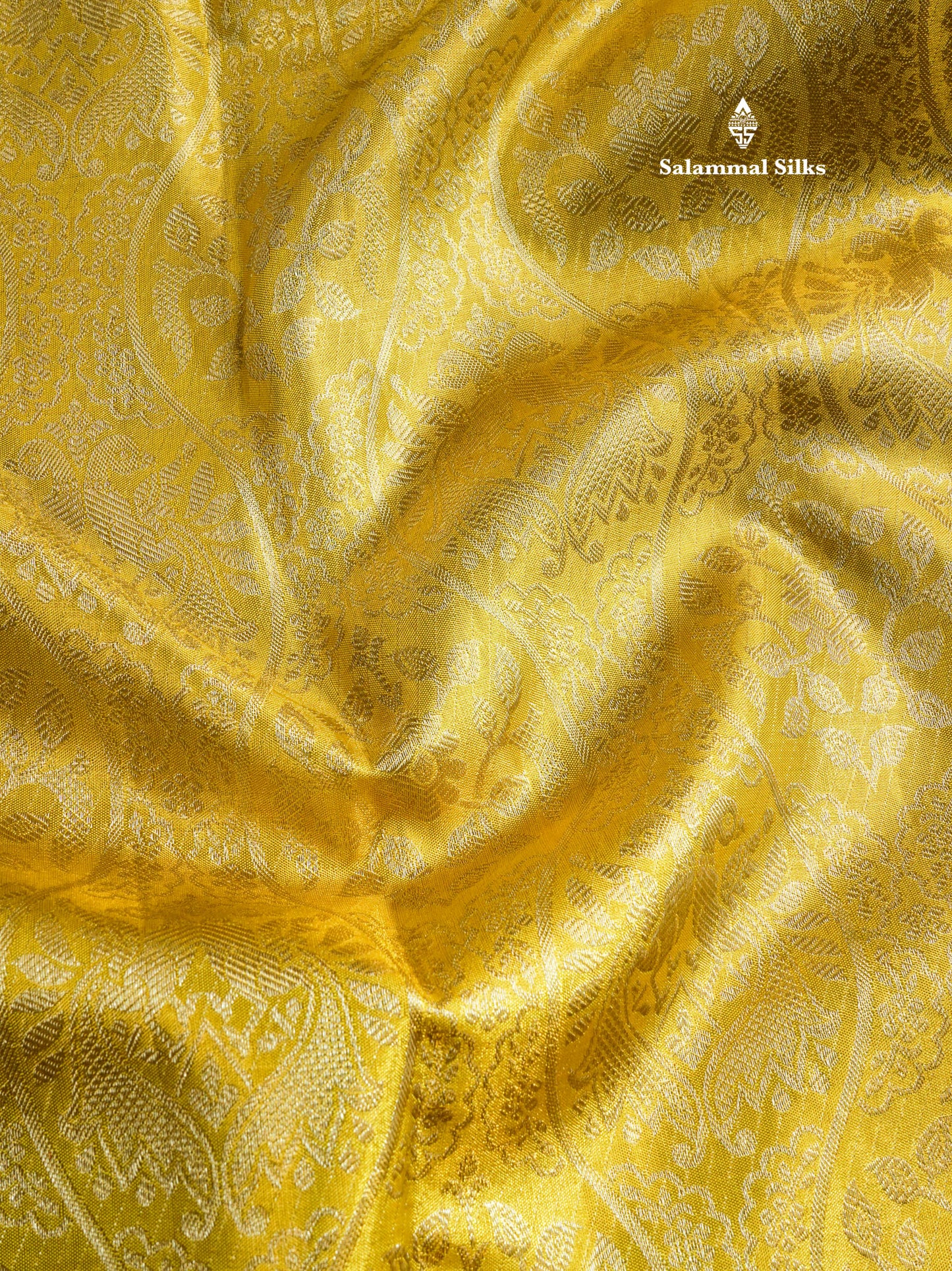Beautiful Gold Tissue Bridal Pure Kanjivaram Silk Saree With Contrast Chilly Red Border