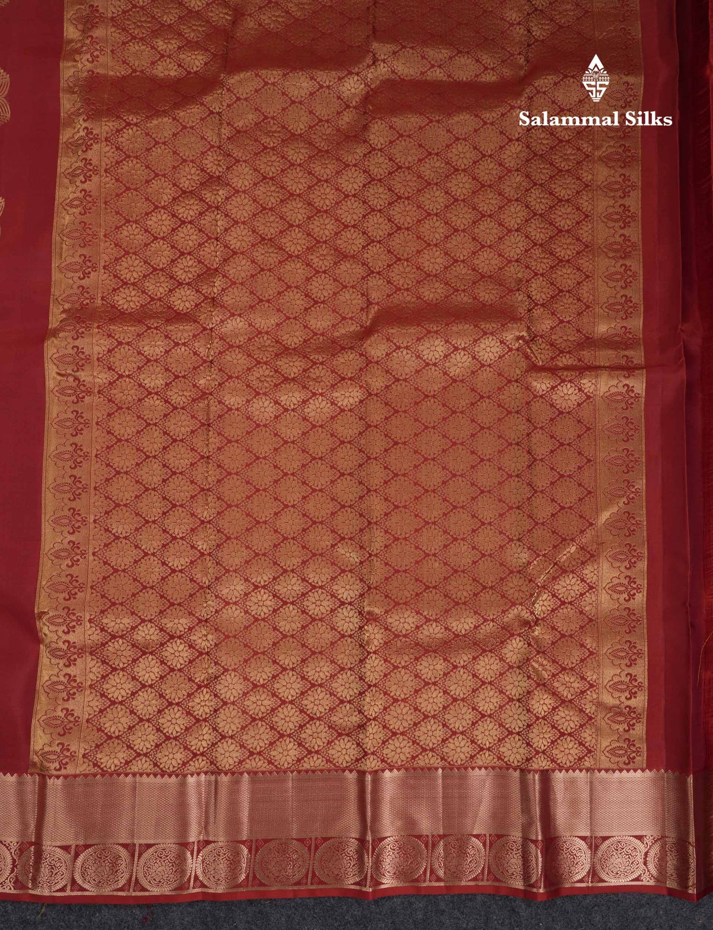 Beautiful Brown Pure Kanjivaram Silk Saree With Traditional Border