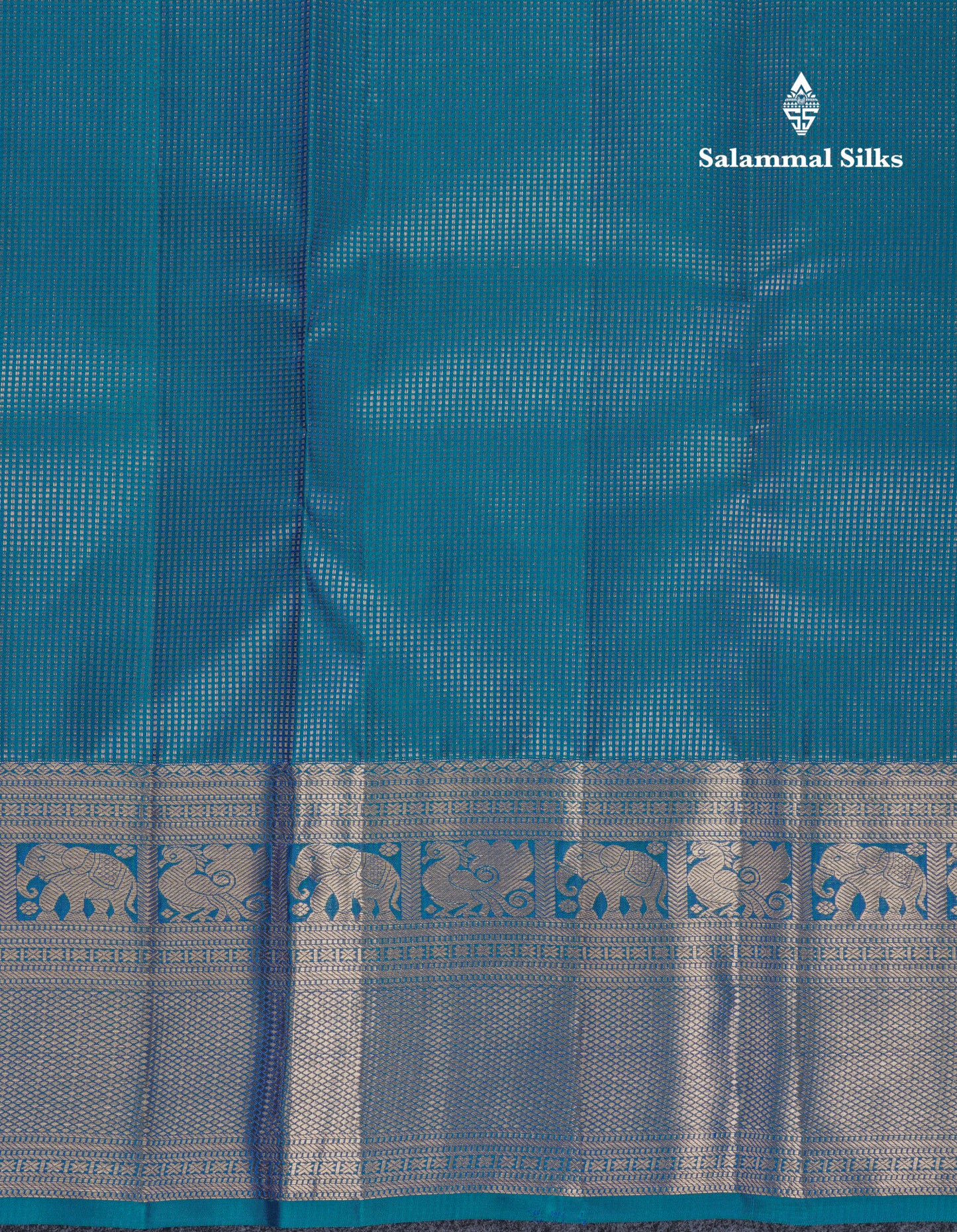 Beautiful Dual Tone Peacock Blue Bridal Pure Kanjivaram Silk Saree With Traditional Evening Morning Border