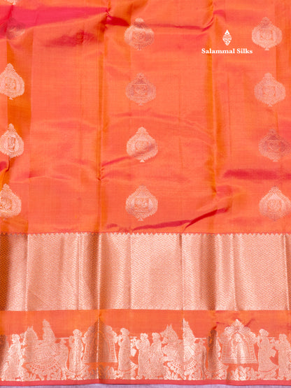 Royal Blue Colour Pure Kanjivaram Silk Saree with Pallakku Border