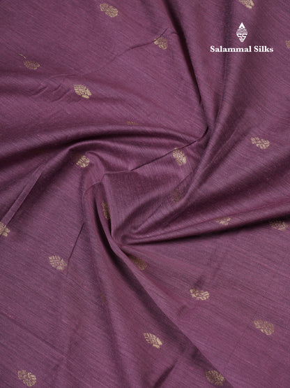 Light Violet Kalyani Cotton Saree With Contrast Green Border