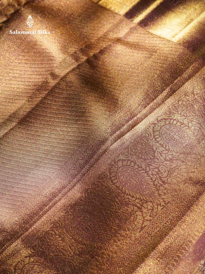 Beautiful Light Pink Tissue Bridal Pure Kanjivaram Silk Saree With Traditional Border