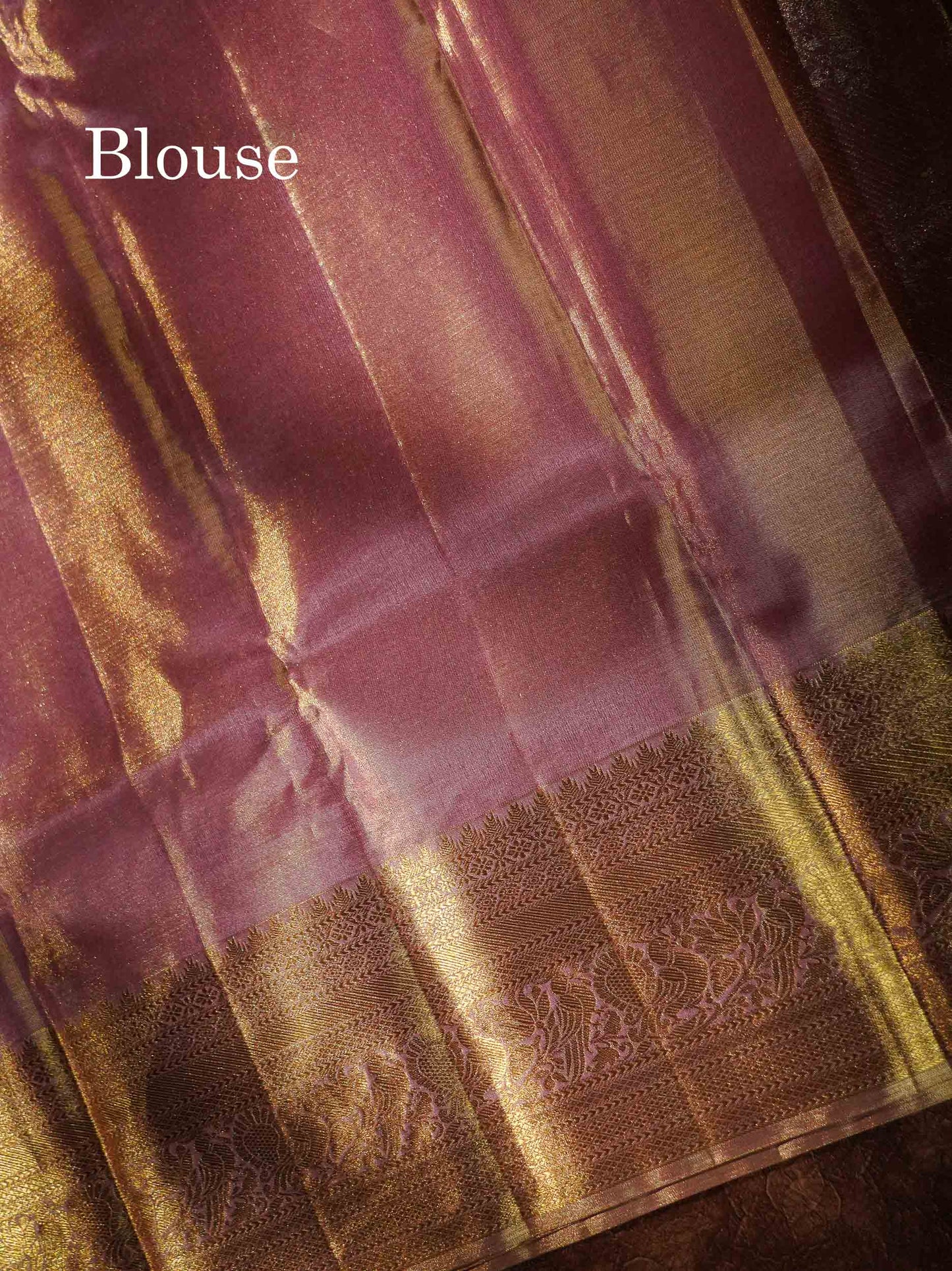 Beautiful Light Pink Tissue Bridal Pure Kanjivaram Silk Saree With Traditional Border