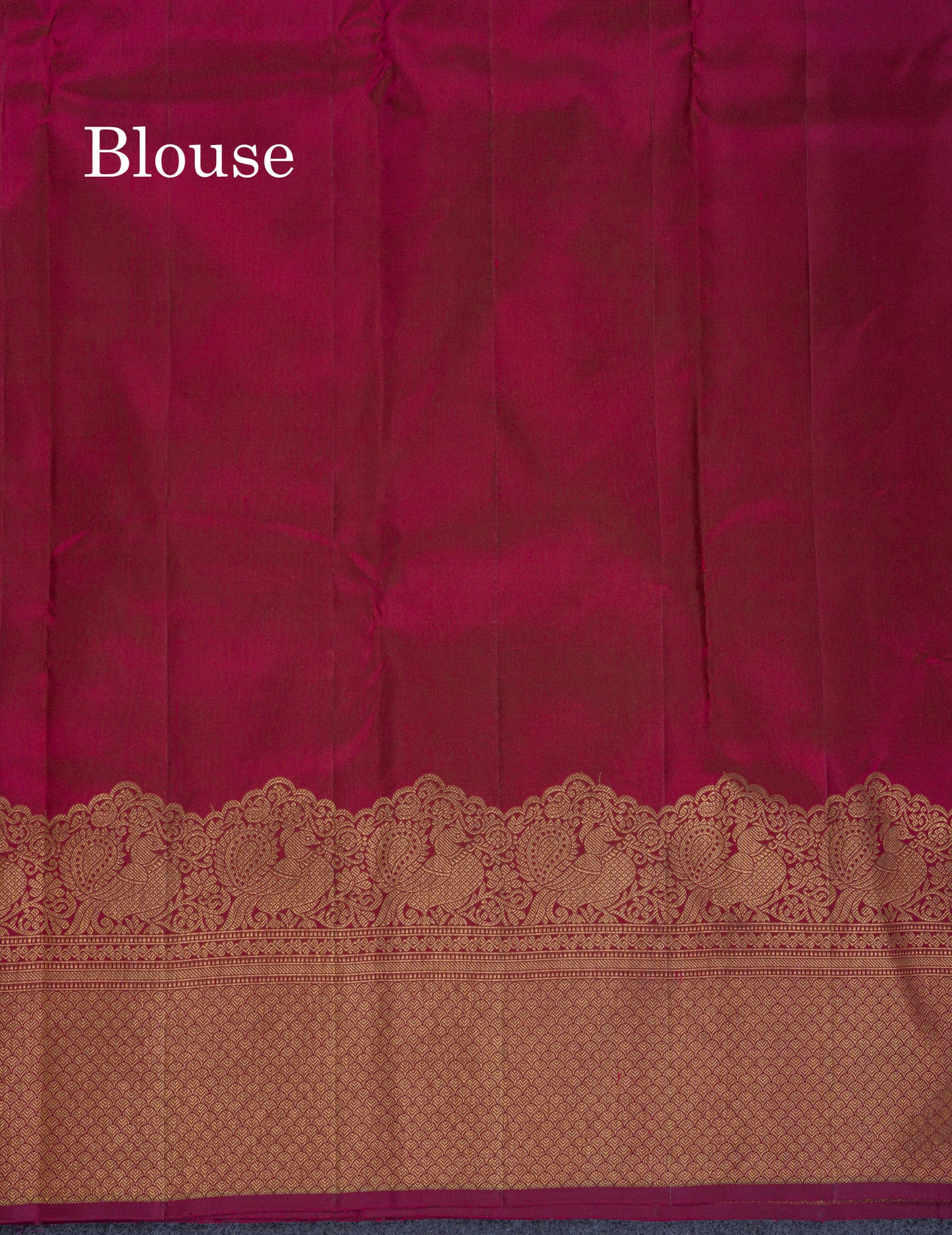 Beautiful Dual Tone Dark Magenta Fancy Pure Kanjivaram Silk Saree With Turning Border