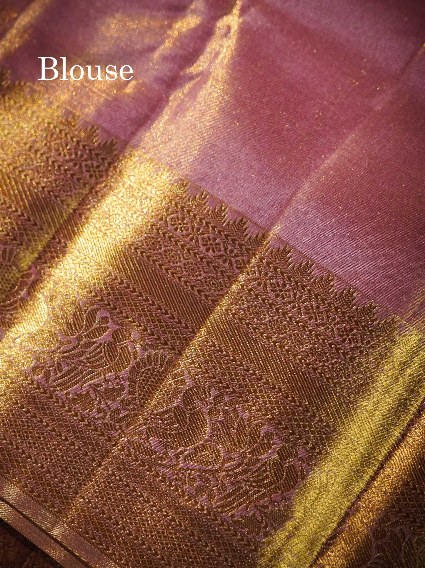 Beautiful Light Pink Tissue Bridal Pure Kanjivaram Silk Saree With Traditional Border