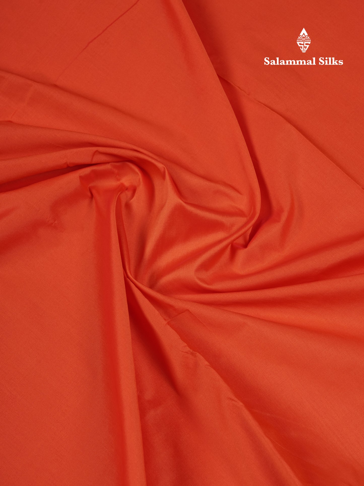 9.5 Yards Semi Silk Saree Orange With Contrast Bottle Green Traditional Border