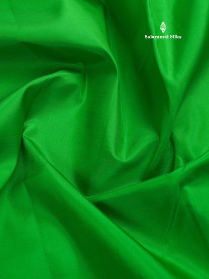 Beautiful Green 9Yards Pure Silk Saree With (3.6inch) Dark Brown Border