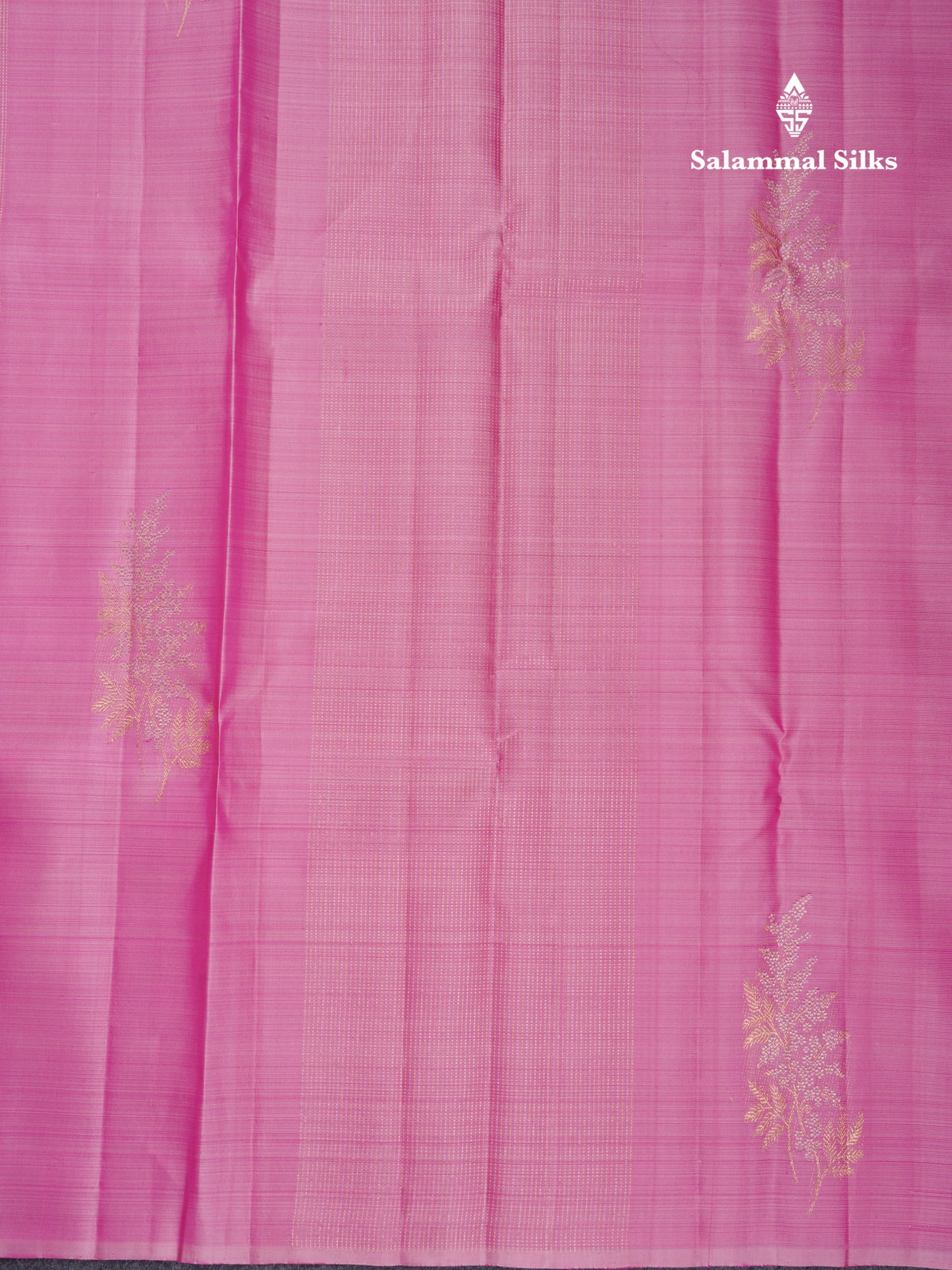 Beautiful Baby Pink Fancy Pure Kanjivaram Silk Saree With Contrast Magenta Blouse