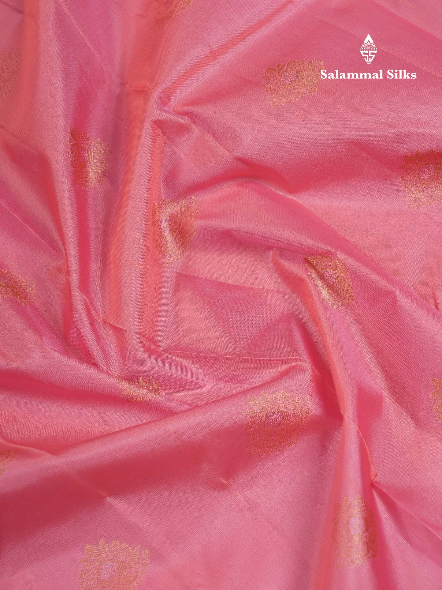 Beautiful Dual Tone Pink Pure Kanjivaram Silk Saree With Traditional Border