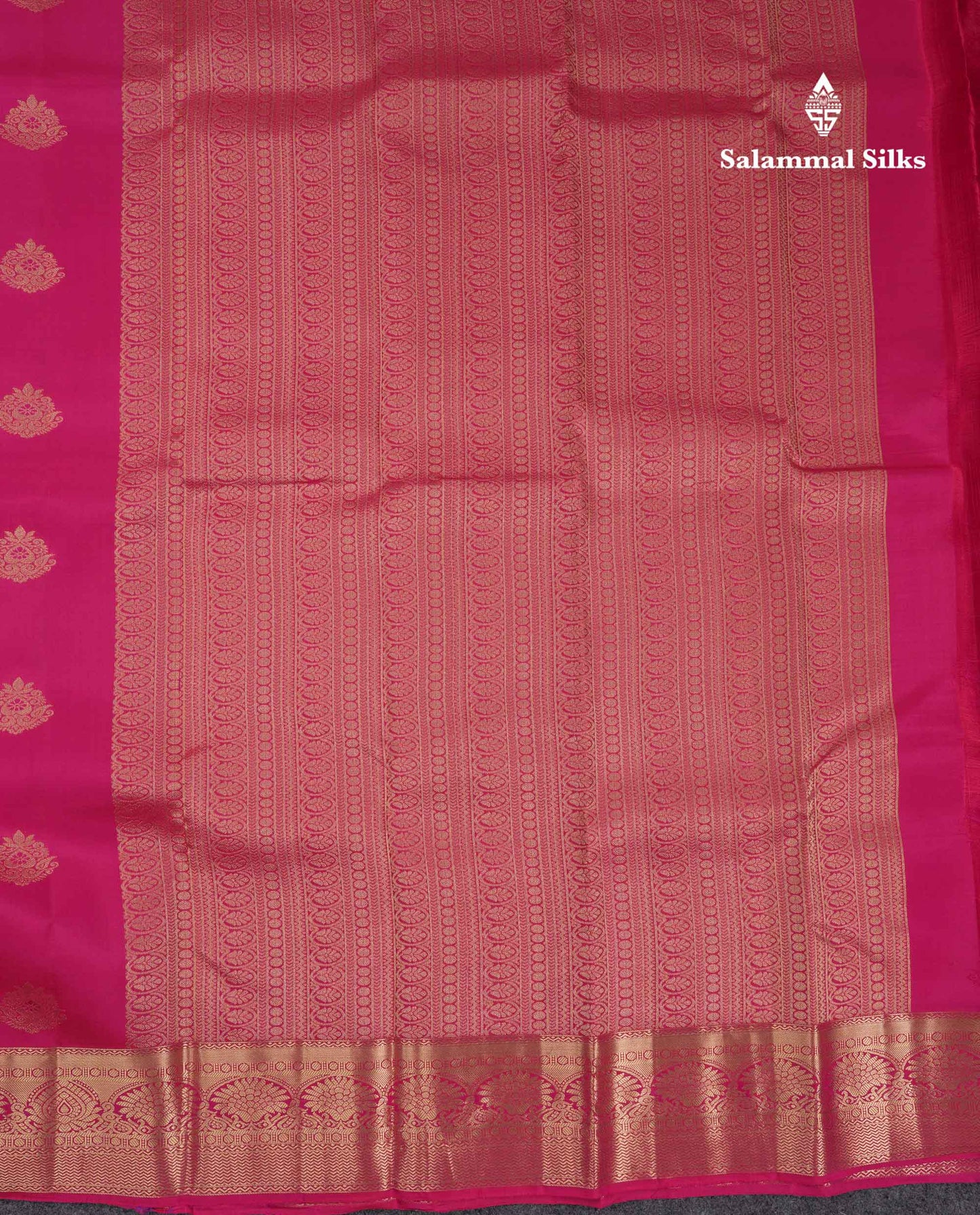 Beautiful Dual Tone Pink Pure Kanjivaram Silk Saree With Traditional Border