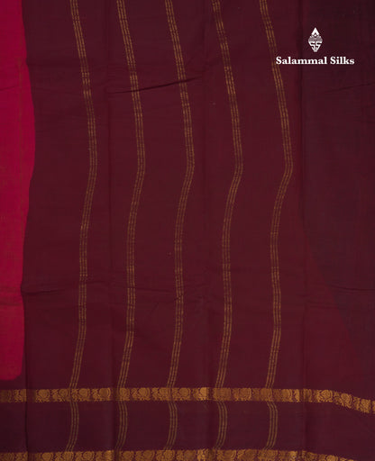 Beautiful Dual Tone Pink Sungudi Cotton Saree With Contrast Dark Maroon Traditional Rettapet Border