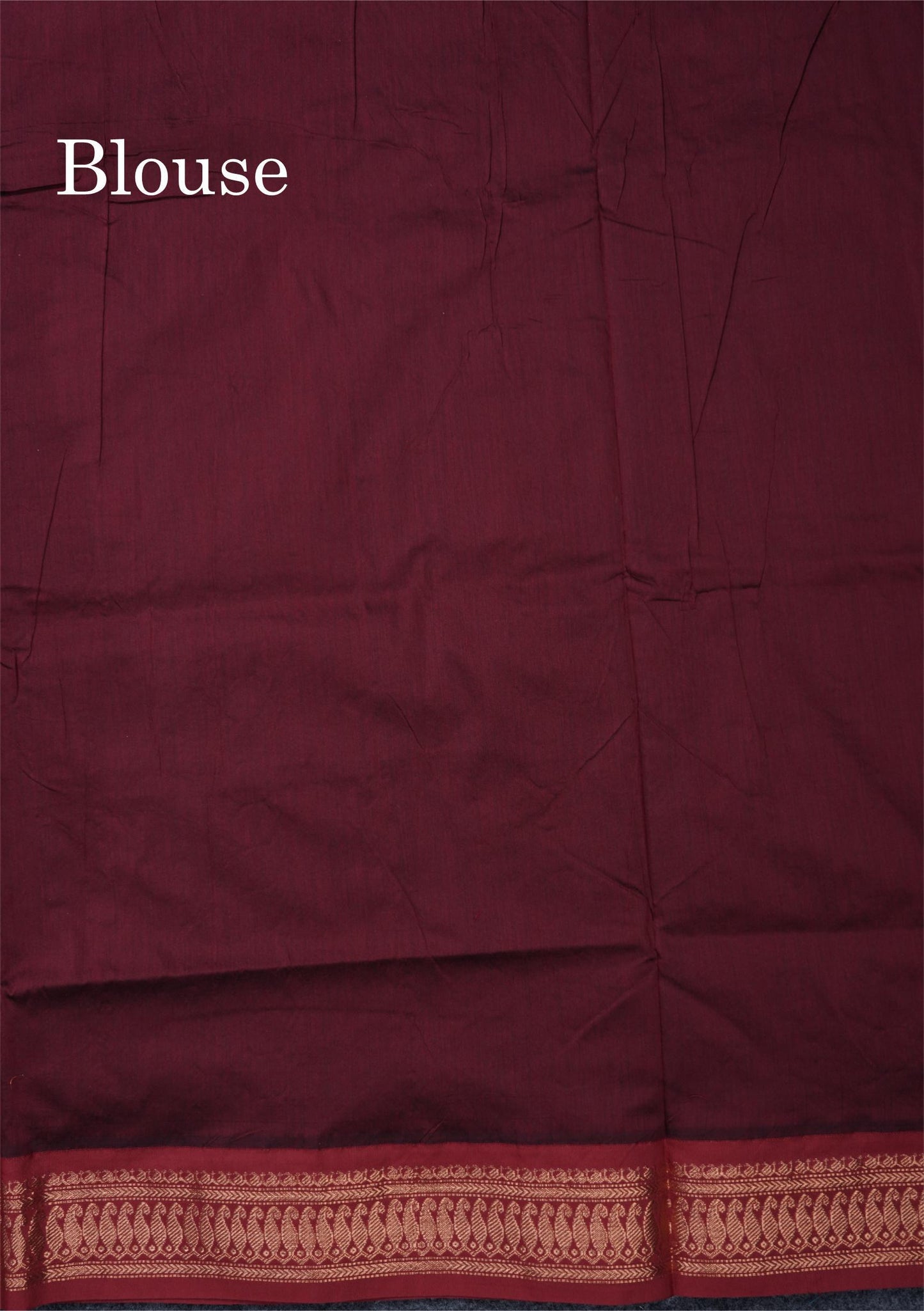 Light Lavender Kalyani Cotton Saree With Contrast Maroon Border