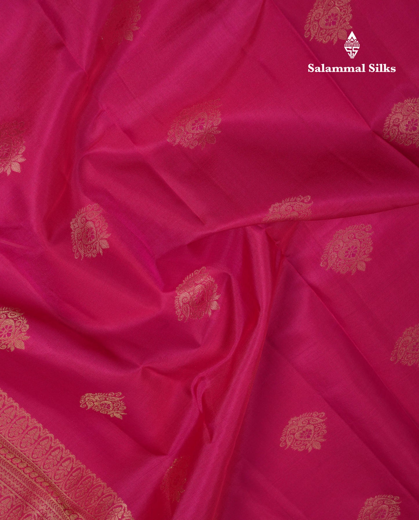 Beautiful Dual Tone Pink Pure Kanjivaram Silk Saree With Traditional Border