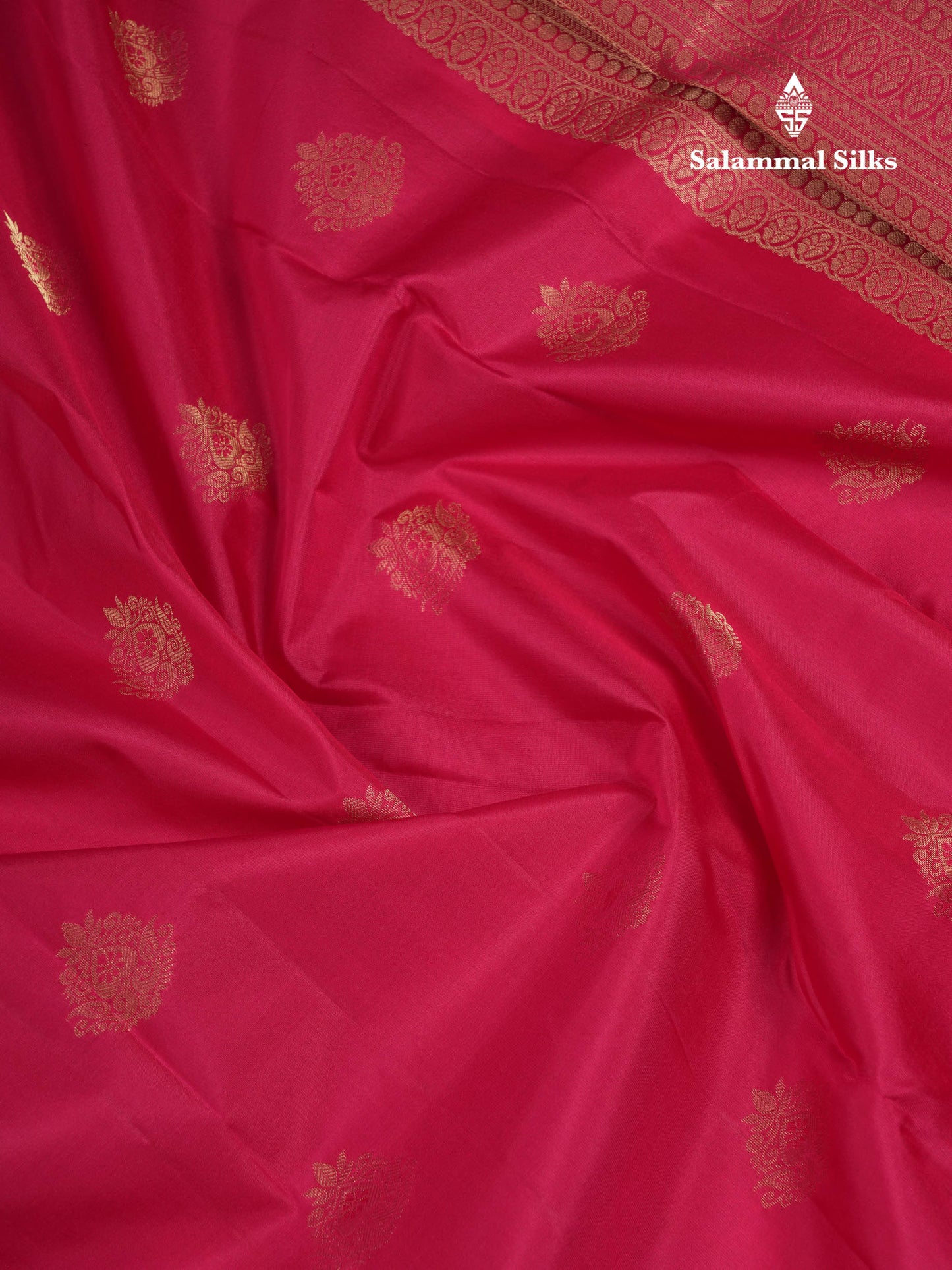 Beautiful Dual Tone Pink Pure Kanjivaram Silk Saree With Traditional Border