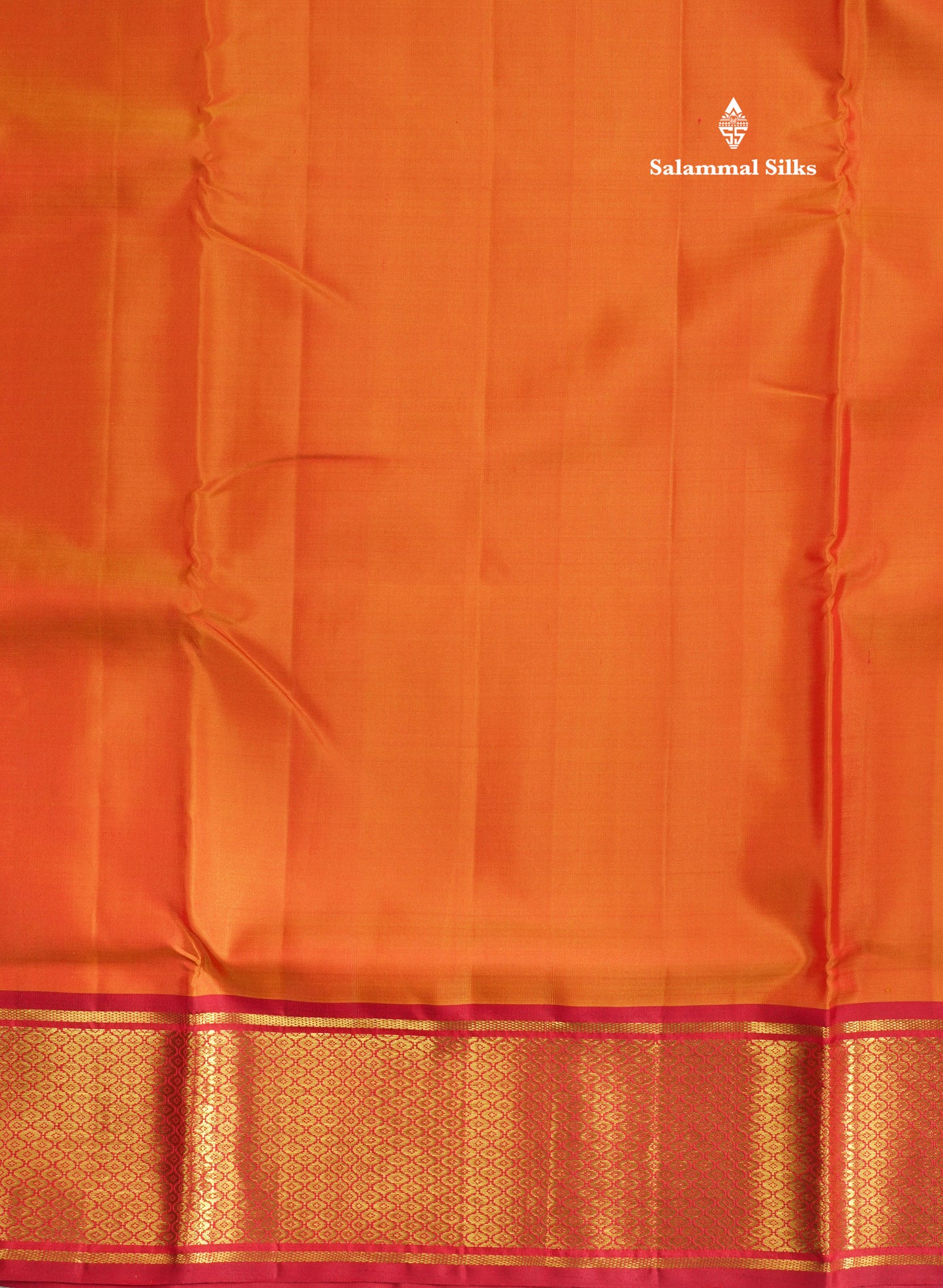 Korvai Beautiful Mango Yellow 10 Yards Pure Silk Saree With (5inch) Maroon Border