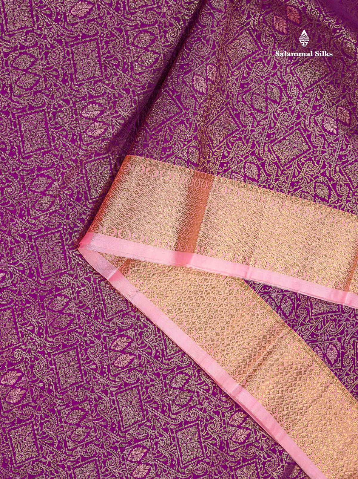 Bridal Semi Silk Saree - Magenta Colour Body With Contrast Light Pink Evening Morning Border
