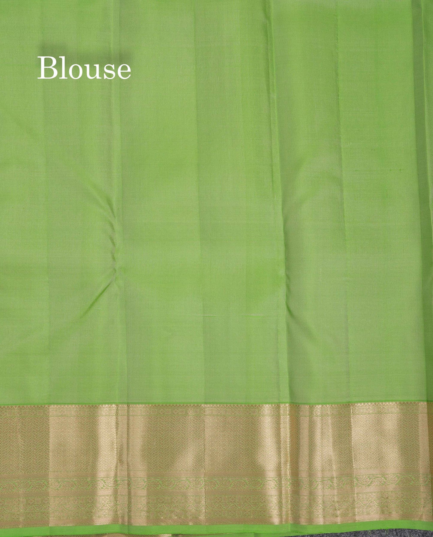 Beautiful Light Parrot Green Pure Kanjivaram Silk Saree With Traditional Border