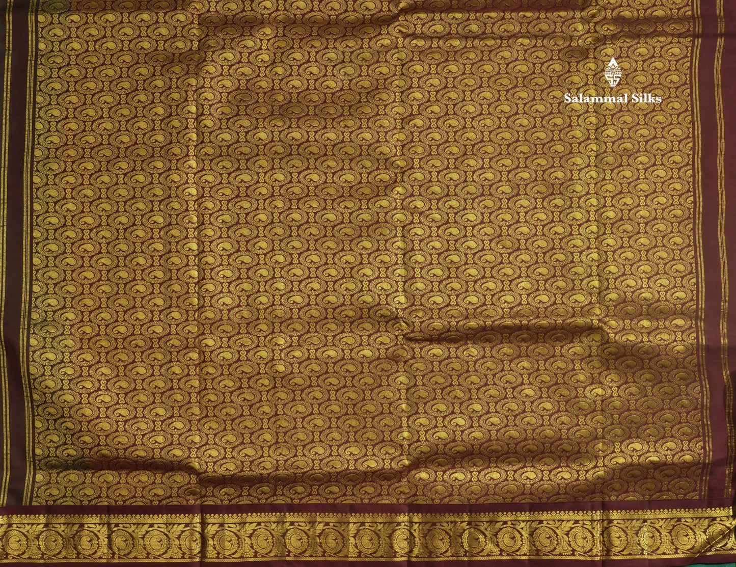 Beautiful Bottle Green 9Yards Pure Silk Saree With (3.6 inch) Dark Maroon Border