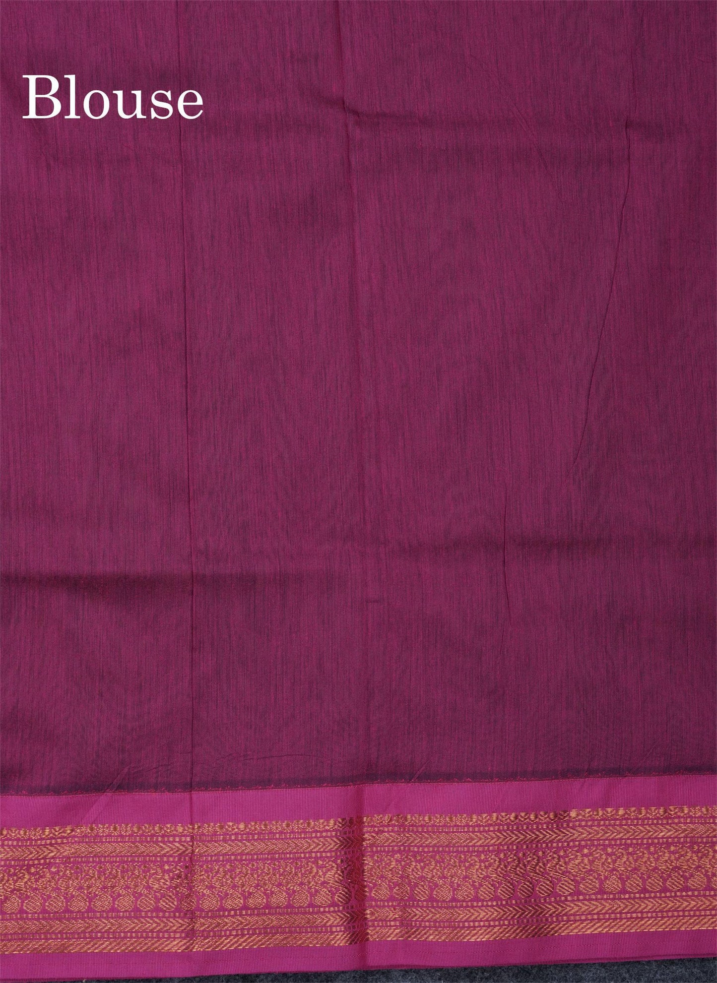 Light Grey Kalyani Cotton Saree With Contrast Pink Border