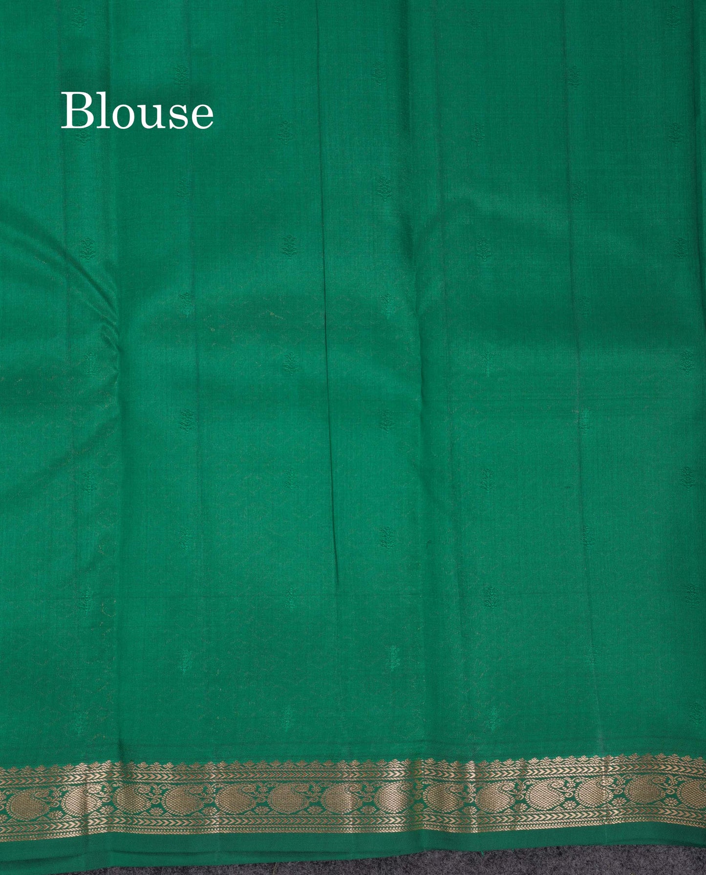 Beautiful Bottle Green Pure Kanjivaram Silk Saree With Traditional Small Border