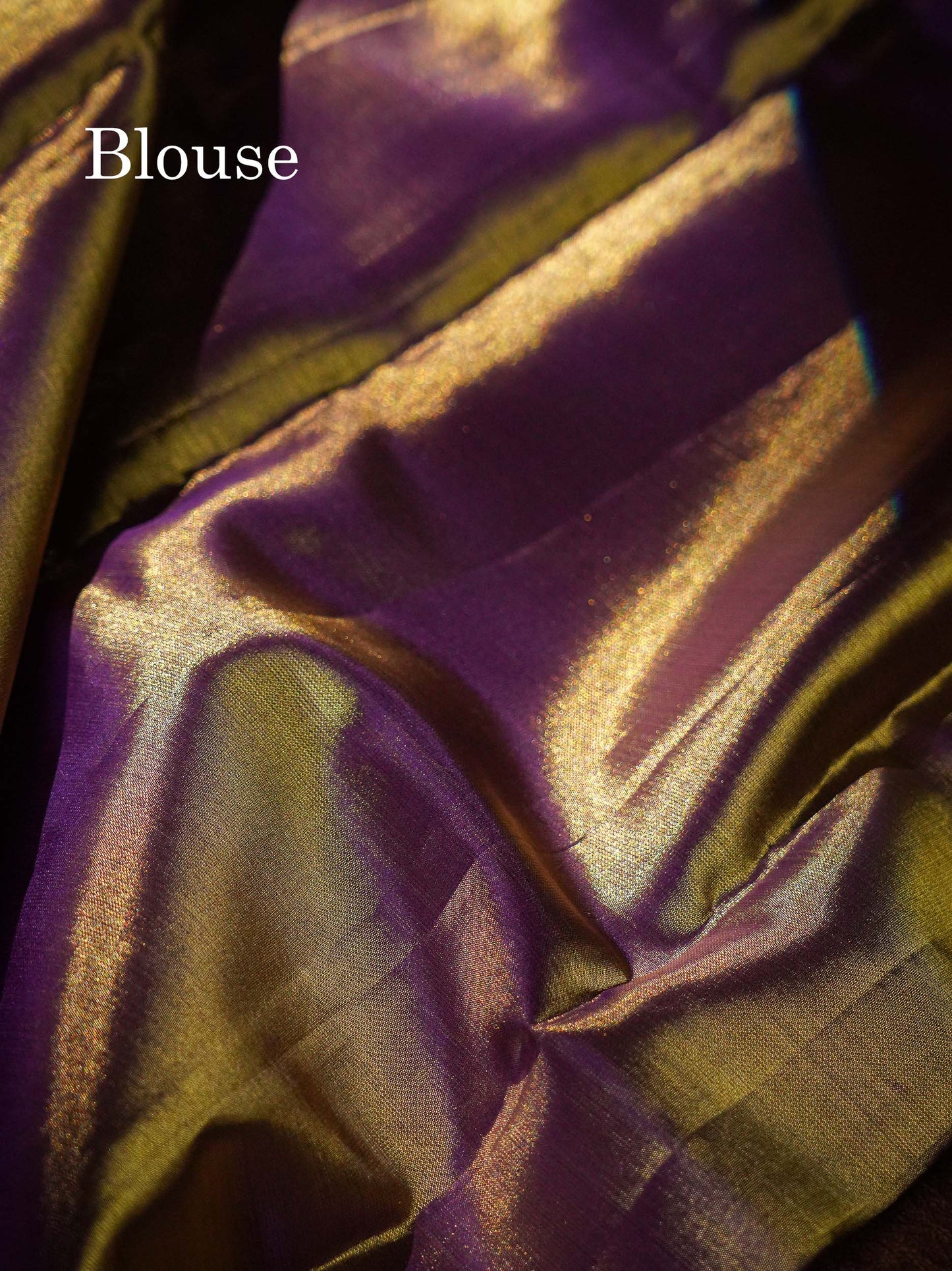 Violet Tissue Bridal Pure Kanjivaram Silk Saree With Contrast Dark Purple Traditional Border