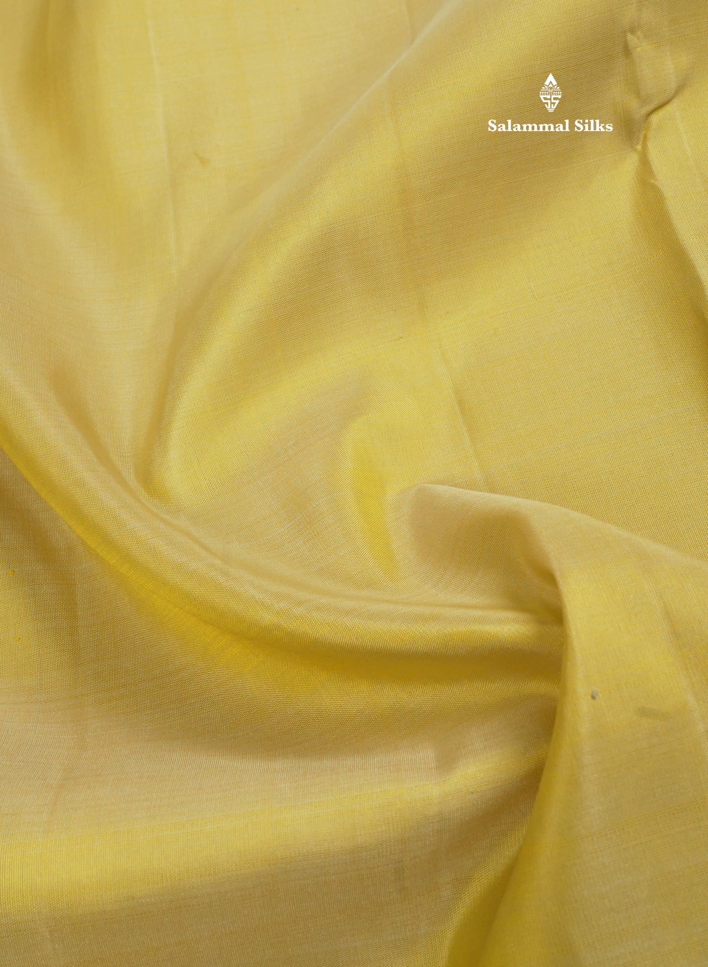 Korvai Beautiful Light Yellow 10 Yards Pure Silk Saree With (4.4 inch) Violet Border