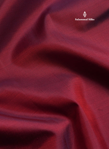 Korvai Beautiful Dual Tone Magenta 10 Yards Pure Silk Saree With (5inch) Orange Border