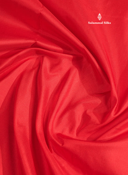 Kanjivaram Beautiful Red 9Yards Pure Silk Saree With 5inch Royal Blue Border