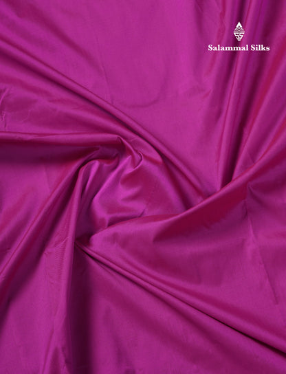 9.5 Yards Semi Silk Saree Magenta Pink With Contrast Violet Traditional Border