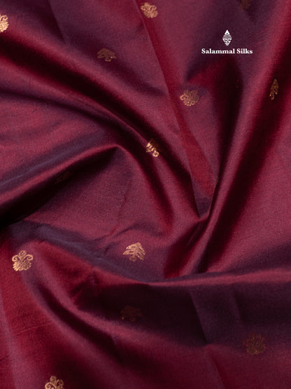 Maroon Colour Pure Kanjivaram Silk Saree with Pallakku Border