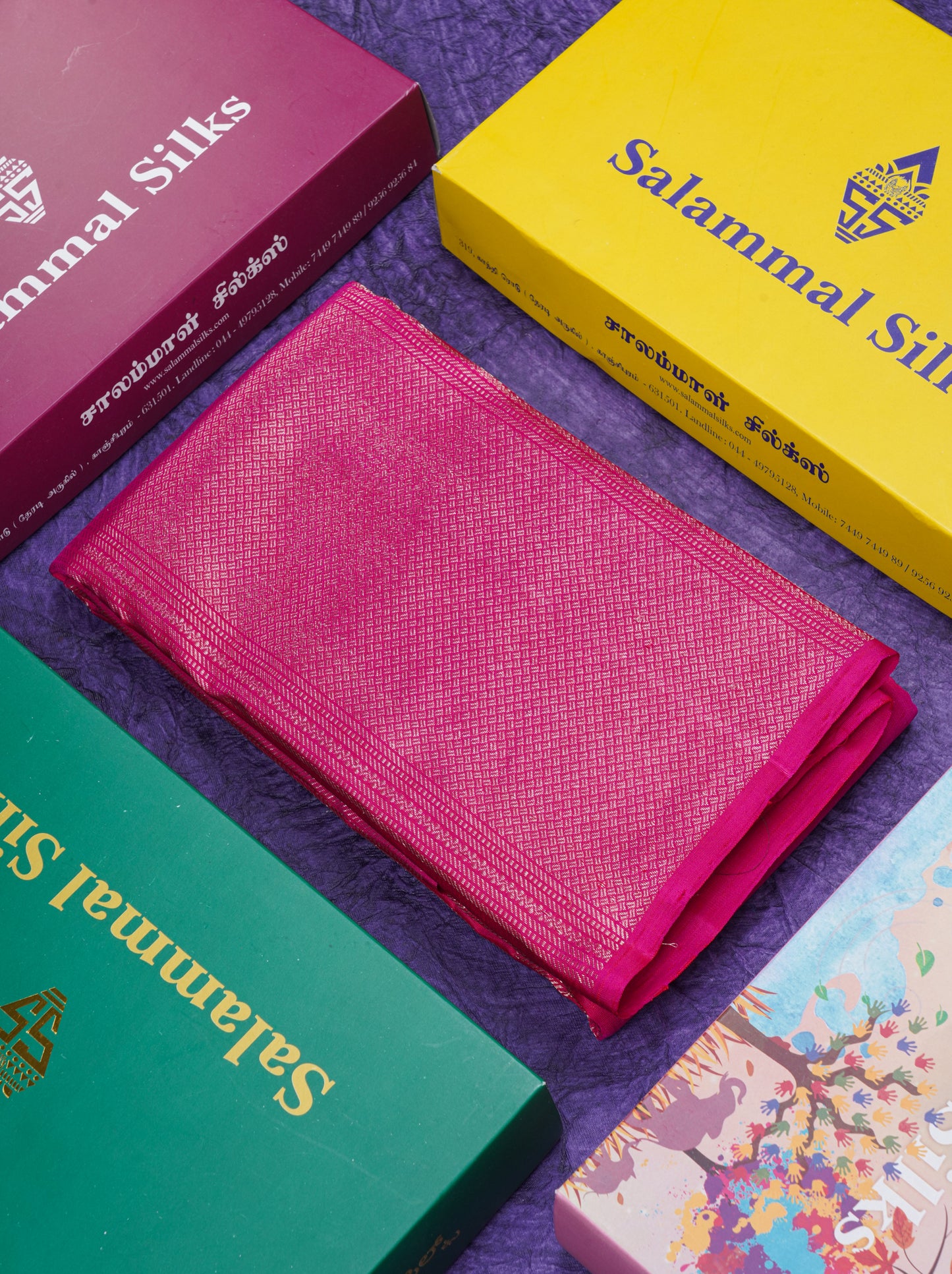 Beautiful Dual Tone Pink Fancy Pure Kanjivaram Silk Saree With Contrast Bottle Green Blouse