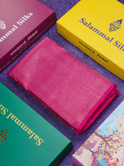 Beautiful Dual Tone Pink Fancy Pure Kanjivaram Silk Saree With Contrast Bottle Green Blouse